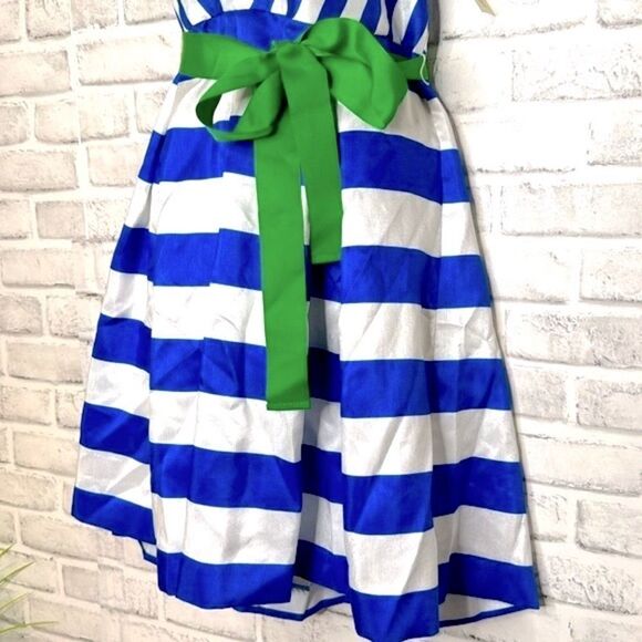 NWT Kim Rogers Career Striped Fit & Flare Swing Dress Size 14 - Picture 3 of 7